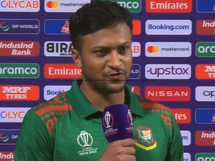 SL vs BAN: श्रीलंका को हराकर प्लेयर ऑफ द मैच बने शाकिब अल हसन क्यों हैं निराश? ODI World Cup 2023 SL vs BAN Bangladesh captain Shakib Al Hasan's statement after defeating Sri Lanka and wining player of the match SL vs BAN: श्रीलंका को हराकर प्लेयर ऑफ द मैच बने शाकिब अल हसन क्यों हैं निराश?
