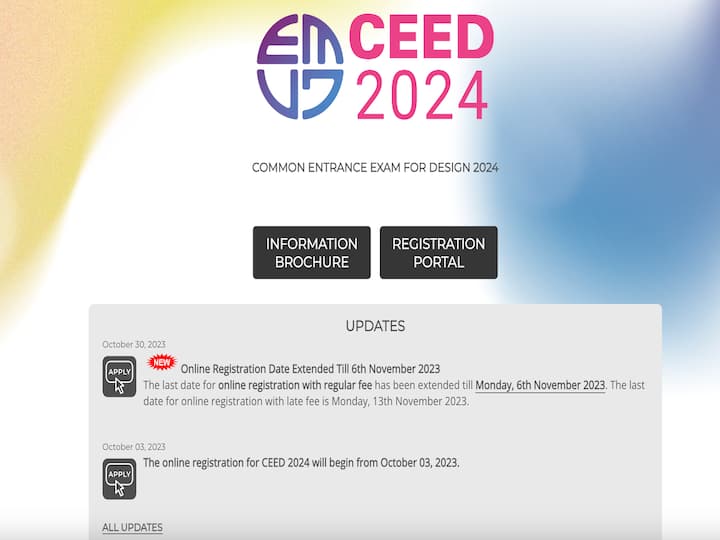 IIT Bombay CEED, UCEED 2024: Last Date To Register Without Late Fee Today Design Entrance Exam CEED, UCEED 2024: Last Date To Register Without Late Fee Today, Apply Now