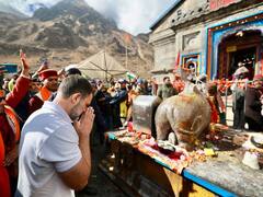 Rahul Gandhi Kedarnath Visit: महादेव की भक्ति में रमे राहुल गांधी, केदारनाथ में की पूजा-अर्चना, लोगों के साथ ली चाय की चुस्की, देखें तस्वीरें