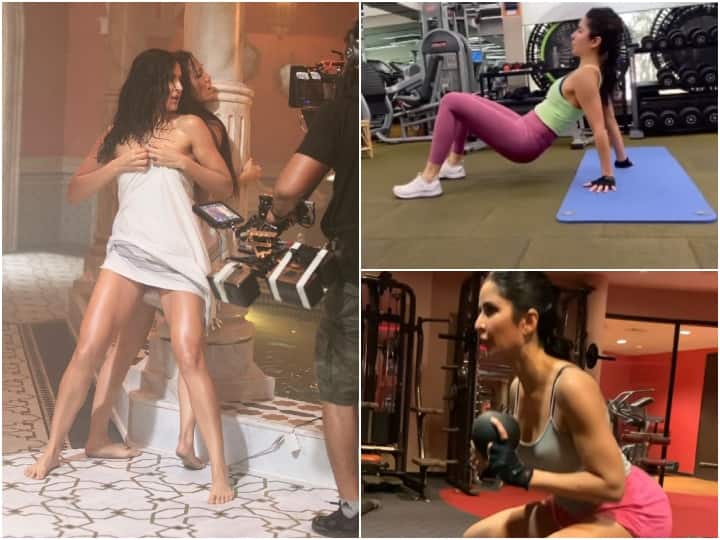 katrina kaif intense training for salman khan tiger 3 action scenes actress shared workout video Tiger 3: 'टाइगर 3' के एक्शन सीन्स के लिए Katrina Kaif ने बहाया है खूब पसीना, एक्ट्रेस ने BTS वीडियो शेयर कर दिखाई झलक