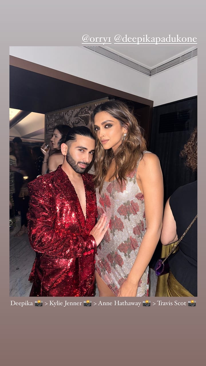 Orry shared pictures with almost all popular celebrities from Deepika Padukone to Ranveer Singh and others with special captions for all of them.