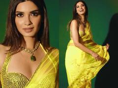 Diana Penty Stuns In A 'Ladoo Peela' Sheer Saree; SEE PHOTOS
