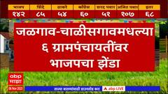 Grampanchayat Election Result : Jalgaon मधील चाळीसगावात सहा ग्रामपंचायतीवर भाजपचा झेंडा :ABP Majha