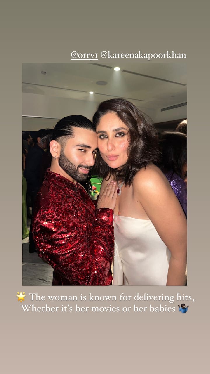 Kareena Kapoor also struck a pose with Orry. (All Image: @orry1/instagram.)