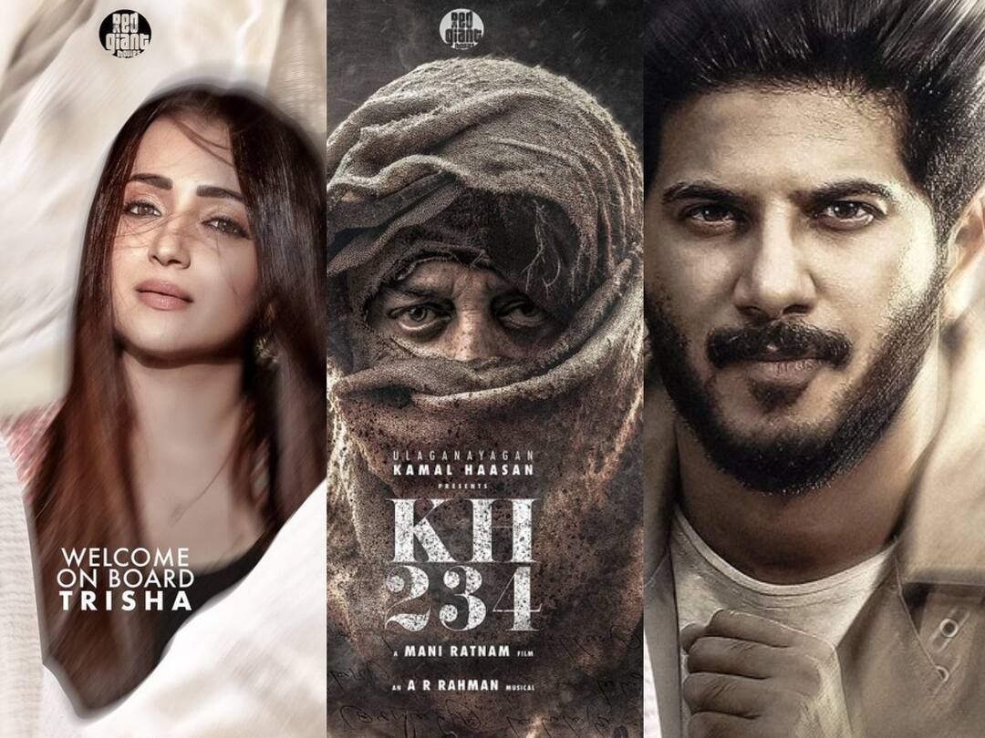 kamal hassan to share screen with dulquer salman and trisha in manirathnam directed kh234 movie KH234 Update: கமல் படத்தின் இணையும் பொன்னியின் செல்வன் நடிகர்கள்.... தெறிக்கவிடும் மணிரத்னம் பட அப்டேட்..!