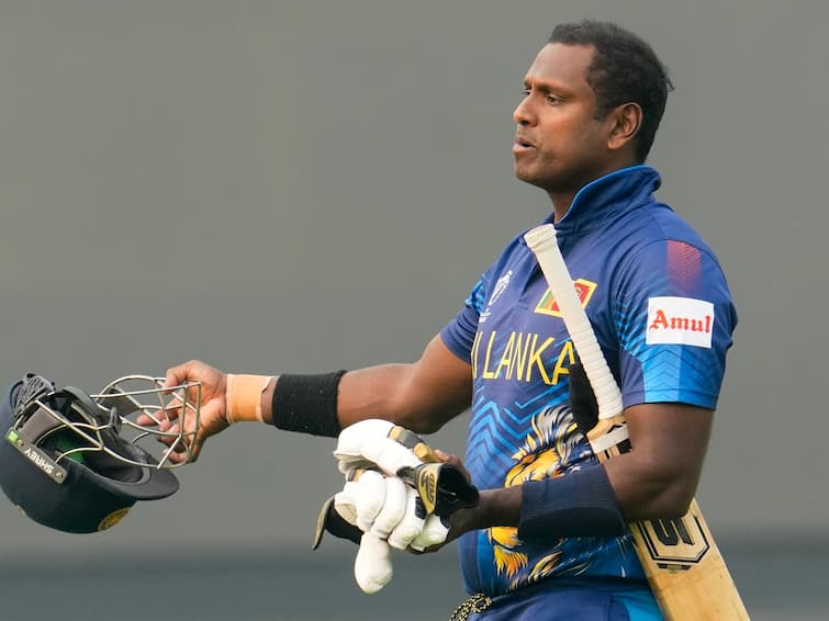 ICC Men Cricket World Cup 2023 SL vs BAN Angelo Mathews First Player To Be Timed Out Sri Lanka vs Bangladesh SL vs BAN: Angelo Mathews Becomes First Player To Be Timed Out During ICC World Cup Match