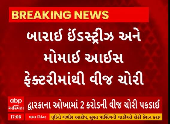 Dwarka PGVCL Raid | દ્વારકાની 2 આઇસ ફેક્ટરીમાંથી ઝડપાઈ 2 કરોડ રૂપિયાન વીજચોરી, જુઓ અહેવાલ