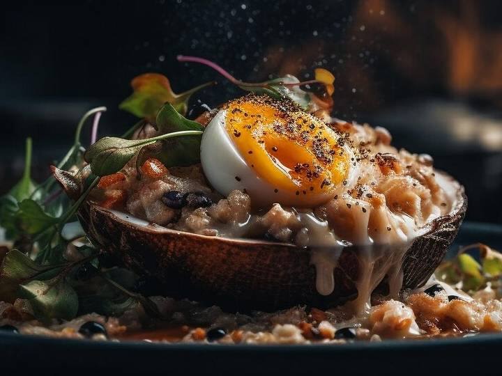 चरण 1 अंडे उबालें और मशरूम को हिलाकर भूनें: