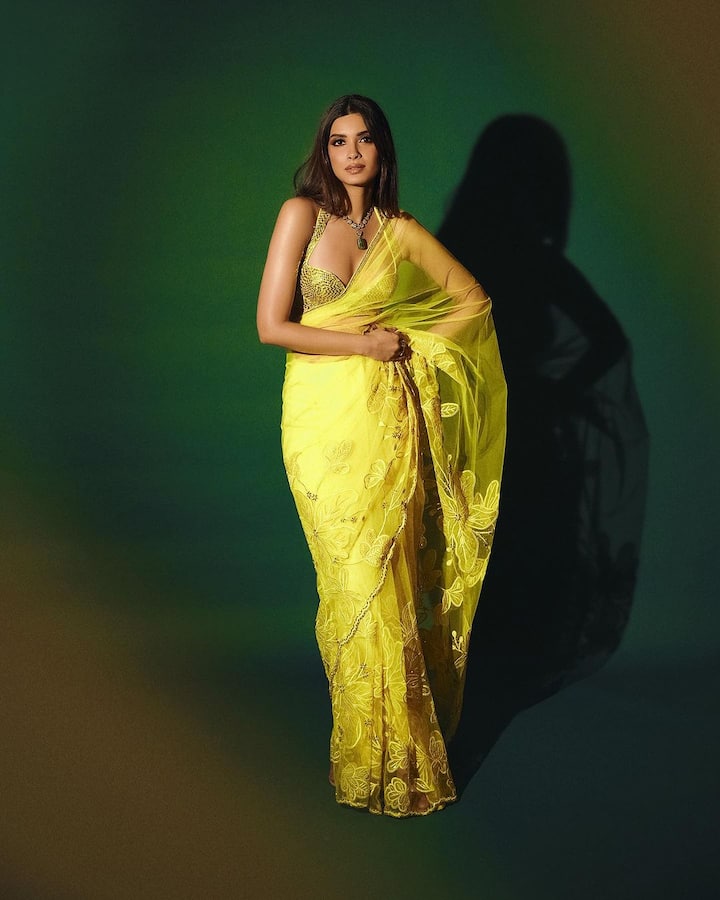 Diana Penty Stuns In A 'Ladoo Peela' Sheer Saree; SEE PHOTOS