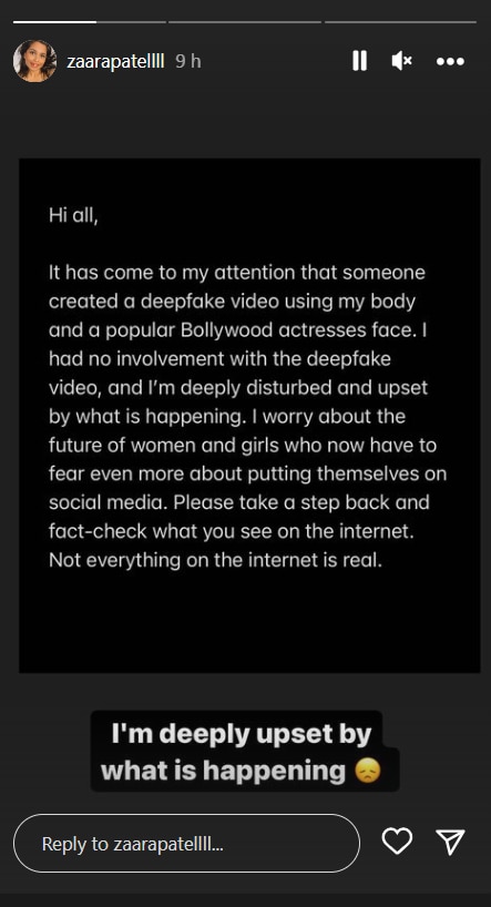 Instagram Influencer Zara Patel, Whose Video Was Used In Rashmika Mandanna’s Deepfake, Reacts