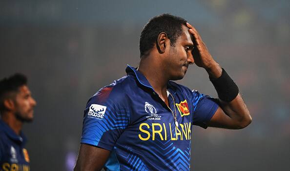 Angelo Mathews entered the crease after Sadeera Samarawickrama got out on Shakib's second ball of the 25th over. However, a broken helmet strap caused a delay, leading Bangladesh to appeal. Despite Mathews' pleas, the umpires upheld the appeal.