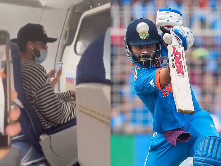 Virat Kohli VIDEO: इकोनॉमी क्लास में यात्रा करते दिखे विराट कोहली, वायरल हो रहा फ्लाइट का वीडियो