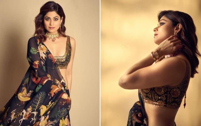 Shamita Shetty :  શમિતા શેટ્ટીનો સાડીમાં જોવા મળ્યો ગ્લેમરસ અંદાજ, જુઓ તસવીરો