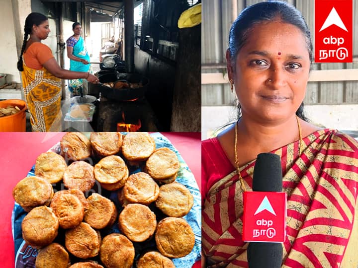 Deepavali 2023 Women preparing snacks in a wood stove in Villupuram TNN Diwali 2023: விழுப்புரத்தில் விறகு அடுப்பில்  தின்பண்டங்கள் தயாரிக்கும் குடும்பப் பெண்கள்