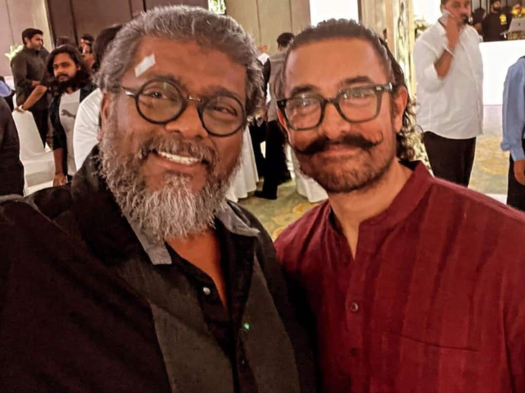 director parthiban meets and shares talking with ameer khan on kamalhassan 69th birthday celebration party Ameer Khan : என்னைத்தேடி வந்து பேசினார் அமீர்கான்.. பார்த்திபன் சொன்னது என்ன?