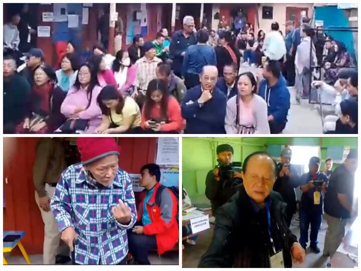 People turned up in large numbers as voting for the 40-member Mizoram Assembly Elections began amid tight security arrangements.