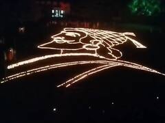 PHOTO : पंधरा हजार पणत्यांच्या मदतीने साकारली शिवाजी महाराजांची प्रतिमा