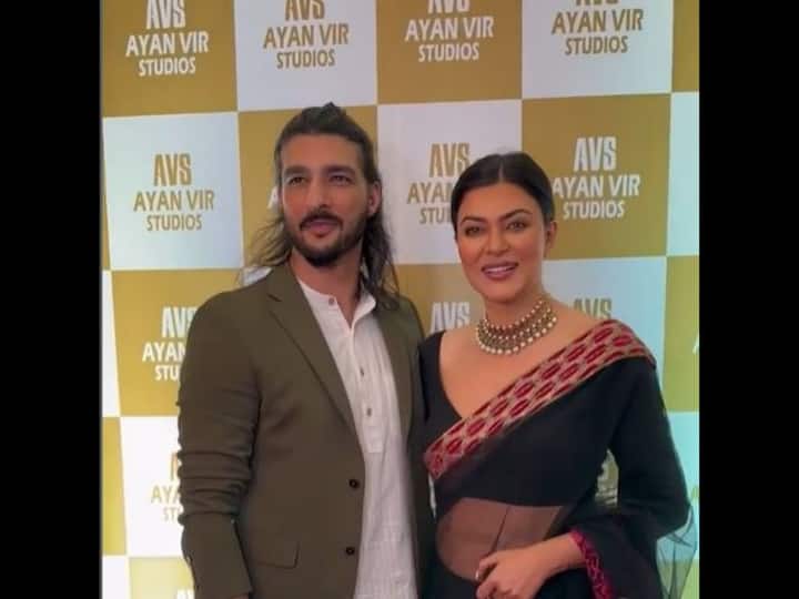 Sushmita Sen Strikes Romantic Pose With Rohman Shawl As She Attends Diwali Party With Him, WATCH Sushmita Sen Strikes Romantic Pose With Rohman Shawl As She Attends Diwali Party With Him, WATCH
