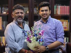 डीके शिवकुमार से मिले तेजस्वी सूर्या, बीजेपी सांसद ने खुद बताया क्यों की मुलाकात?