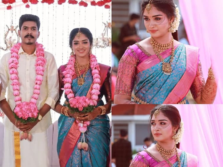 Zee Tamil karthikai deepam serial actress arthika knot with his long time lover காதலனை கரம் பிடித்தார் கார்த்திகை தீபம் சீரியல் ஹீரோயின் அர்த்திகா - குவியும் பாராட்டு..!