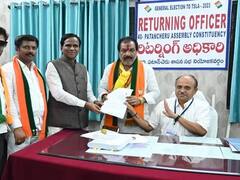 పటాన్ చెరు బీజేపీ అభ్యర్థి చేసిన పని తెలిస్తే అవాక్కవ్వాల్సిందే! వెరైటీగా నామినేషన్!