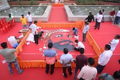 हे हिंदु नृसिंहा प्रभो शिवाजी राजा! कल्याणामध्ये दीडहजार दिव्यांच्या माध्यमातून साकारली छत्रपती शिवरायांची प्रतिकृती