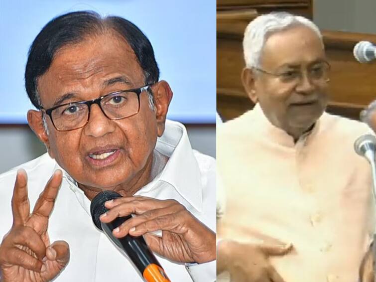 I.N.D.I.A Ally Congress Criticises Nitish Kumar For Sex-Ed Remark అలాంటి నీచమైన భాష మరెవరూ వాడకూడదు - నితీశ్ వ్యాఖ్యలపై చిదంబరం అసహనం