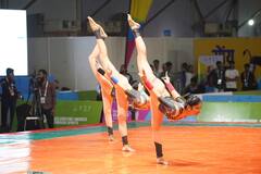 37th National Games 2023 : योगासने -महाराष्ट्राला सर्वसाधारण विजेतेपद, पूर्वा आणि प्राप्ती किनारे भगिनींचे दुहेरी योगदान