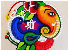 भगवान की रंगोली आज-कल है ट्रेंड में जानें इसको आसान तरीके से कैसे बनाएं