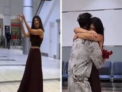 Woman Dances At Canadian Airport To Welcome Boyfriend, Who She is Meeting After 5 Years