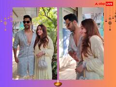 Dhanteras 2023: धनतेरस पूजा के लिए पत्नी के साथ करण जौहर के ऑफिस पहुंचे वरुण धवन, चिकनकारी सूट में बेहद गॉर्जियस लगीं नताशा...