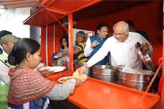 Inauguration of 155 new centers of Shramik Annapurna Yojana in Gujarat Ahmedabad: ધનતેરસના દિવસે રાજ્યભરમાં શ્રમિક અન્નપૂર્ણા યોજનાના 155 નવા કેન્દ્રોનો પ્રારંભ, CMએ જાતે પીરસ્યું ભોજન