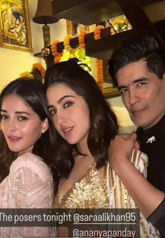 दिवाली पार्टी में सारा अली खान ने की मां अमृता सिंह के साथ ट्विनिंग, सामने आईं इनसाइड तस्वीरें