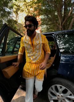 येलो कुर्ता..माथे पर तिलक, करण जौहर के ऑफिस में दिवाली पूजा के लिए यूं पहुंचे विक्की कौशल