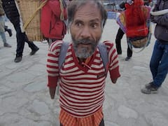 न हाथ, न पैर, लेकिन जज्बा ऐसा कि...., बाबा केदार के दरबार में पहुंचा दिव्यांग भक्त