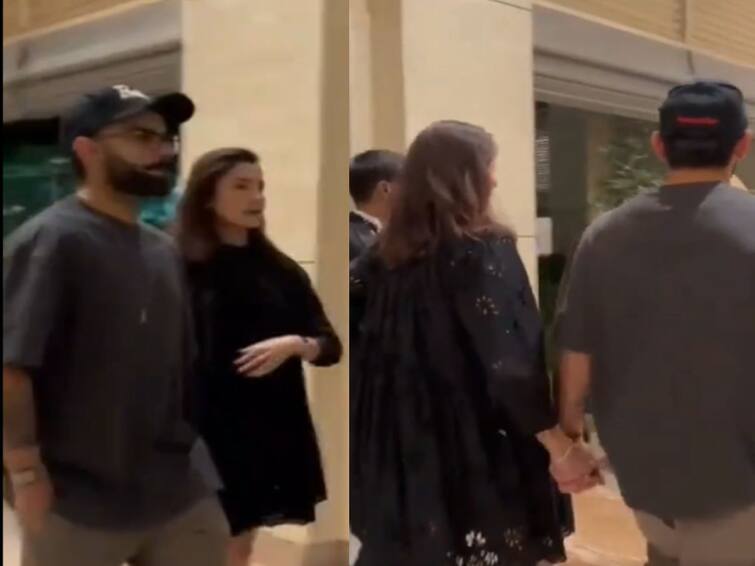 Anushka Sharma clicked flaunting a baby bump during her outing with Virat Kohli in Bengaluru fans REACT WATCH video Video: अनुष्का आणि विराट दुसऱ्यांदा होणार आई-बाबा? विरुष्काच्या व्हिडीओनं वेधलं अनेकांचे लक्ष!