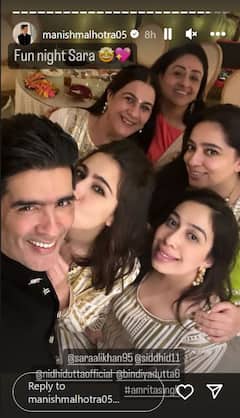 INSIDE Pics Of Sara Ali Khan's Diwali Party With Mom Amrita Singh, Ananya Panday, Manish Malhotra &...