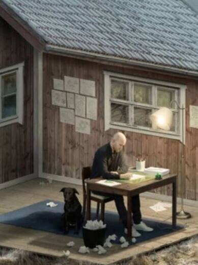 शख्स घर के अंदर बैठा है या बाहर, दिमाग चकरा देगी ये तस्वीर