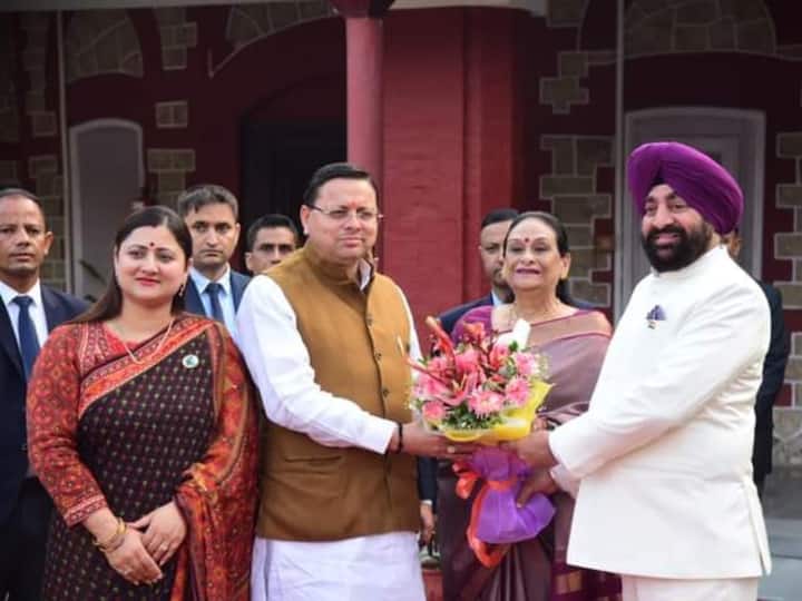 Uttarakhand Chief Minister Pushkar Singh Dhami attended a state programme organised by Governor Lt General Gurmit Singh. (Source: PTI)