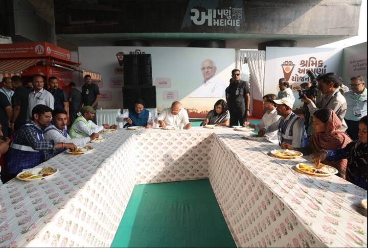 ૧૫૫ કેન્દ્રો સહિત ૧૭ જીલ્લામાં કુલ ૨૭૩ કડિયાનાકા પરથી ગુજરાત મકાન અને અન્ય બાંધકામ શ્રમયોગી કલ્યાણ બોર્ડ હેઠળ નોંધણી કરાવેલ હોય તેવા બાંધકામ શ્રમિકોને પોતાના પૂરા પરિવાર માટે એક ટંકનું ભોજન મળશે.