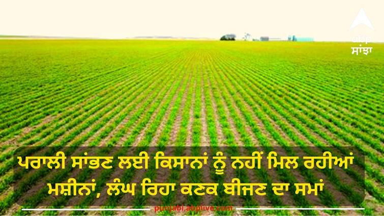 Farmers are not getting machines to save stubble wheat sowing time is passing Punjab News: ਪਰਾਲੀ ਸਾਂਭਣ ਲਈ ਕਿਸਾਨਾਂ ਨੂੰ ਨਹੀਂ ਮਿਲ ਰਹੀਆਂ ਮਸ਼ੀਨਾਂ, ਲੰਘ ਰਿਹਾ ਕਣਕ ਬੀਜਣ ਦਾ ਸਮਾਂ, ਜਾਣੋ ਕਿਸਾਨਾਂ ਦਾ ਦਰਦ !