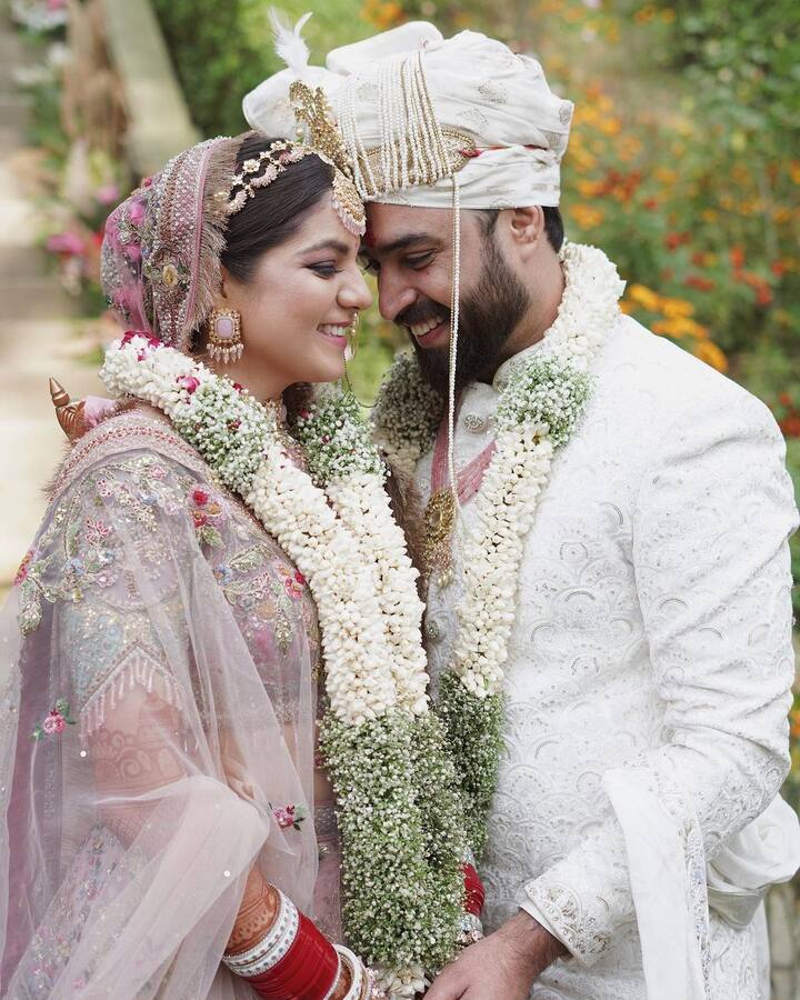 An intimate ceremony, the wedding was attended by close friends and family.