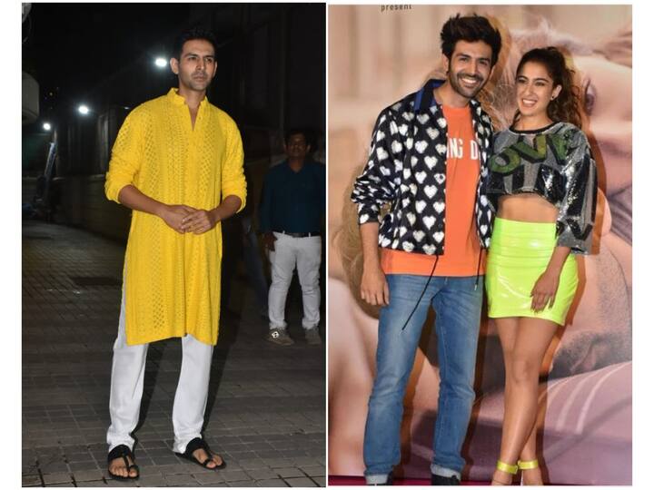 Kartik Aaryan Shines In Yellow As He Attends Ex Girlfriend Sara Ali Khan's Diwali Bash, WATCH Kartik Aaryan Shines In Yellow As He Attends Ex-Girlfriend Sara Ali Khan's Diwali Bash, WATCH