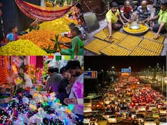 Rangoli, Sweets And Massive Traffic Jams Mark Diwali Preparation In Delhi-NCR — IN PICS