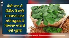 Health News: ਮੇਥੀ ਖਾਣ ਦੇ ਸ਼ੌਕੀਨ ਹੋ ਜਾਓ ਸਾਵਧਾਨ! ਜਾਣ ਲਓ ਜ਼ਰੂਰਤ ਤੋਂ ਜ਼ਿਆਦਾ ਖਾਣ ਦੇ ਮਾੜੇ ਪ੍ਰਭਾਵ