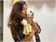 Anjali Pet Dog Photos : పెంపుడు కుక్కకు అంజలి ముద్దులు - బర్త్ డే సెలబ్రేషన్స్