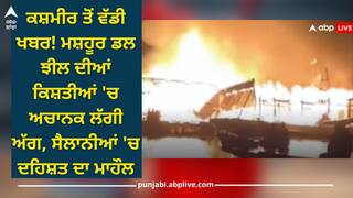 Fire in Dal lake: ਕਸ਼ਮੀਰ ਤੋਂ ਵੱਡੀ ਖਬਰ! ਮਸ਼ਹੂਰ ਡਲ ਝੀਲ ਦੀਆਂ ਕਿਸ਼ਤੀਆਂ 'ਚ ਅਚਾਨਕ ਲੱਗੀ ਅੱਗ, ਸੈਲਾਨੀਆਂ 'ਚ ਦਹਿਸ਼ਤ ਦਾ ਮਾਹੌਲ