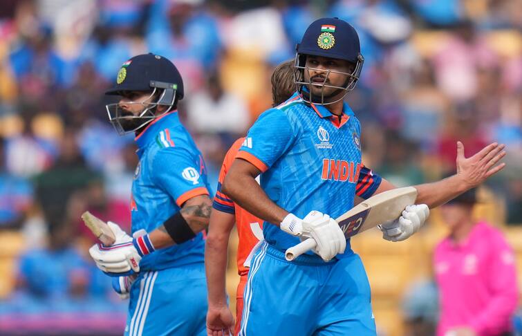 ODI World Cup 2023 India give target 411 runs against Netherlands Innings highlights M Chinnaswamy Stadium श्रेयस अय्यर, केएल राहुलची धडाकेबाज शतके, भारताचा 410 धावांचा डोंगर