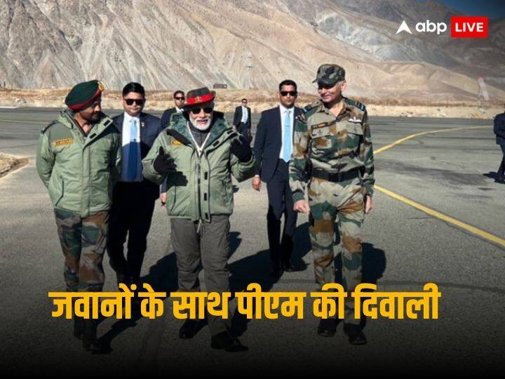 PM Modi Diwali in Jammu Kashmir on border with Indian Army today know its details PM Modi Diwali: जमीन से आसमान तक पैनी नजर, सीमा पर जवानों के साथ पीएम मोदी की दिवाली, यहां जाने पूरी डिटेल