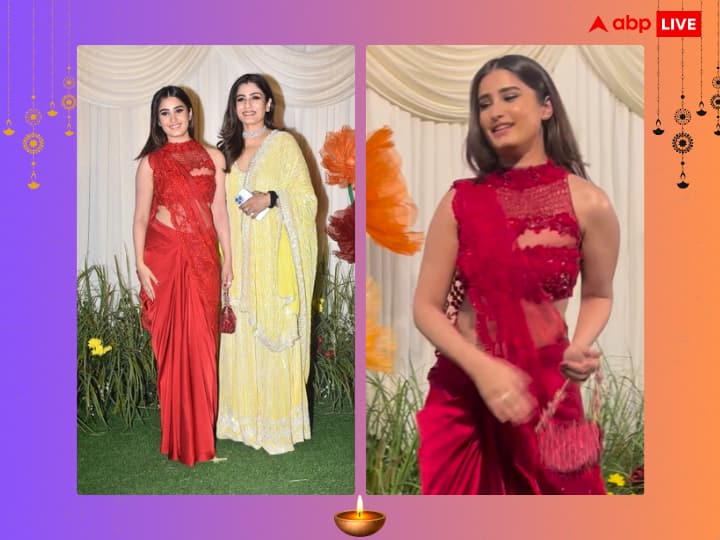 Shilpa Shetty Diwali Party Photos: शिल्पा शेट्टी की दिवाली पार्टी में एक्ट्रेस रवीना टंडन अपनी बेटी राशा टंडन के साथ पहुंची थीं. इस दौरान राशा रेड साड़ी में बला की खूबसूरत लग रही थीं.